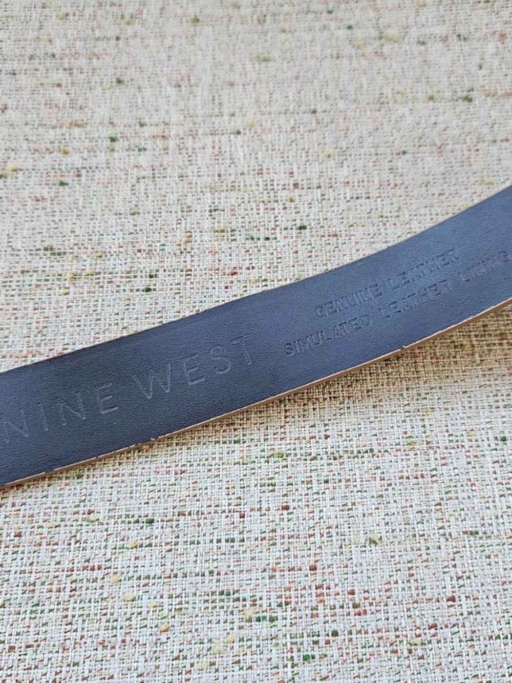 Vintage Nine West Belt Genuine Leather Brown Suede Waistband Size Large - Picture 13 of 14